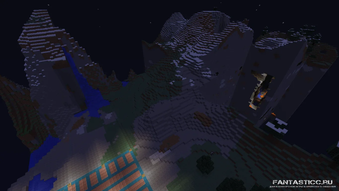 Красота Minecraft. Горы и подземный каньон.